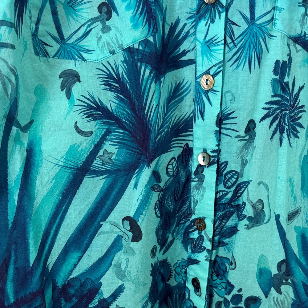 Tropical Print Short Sleeve Top - Picture 3 of 5